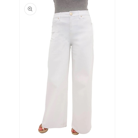 1822 Denim Eco-Friendly Wide Leg Jean in White - Picture 1 of 9